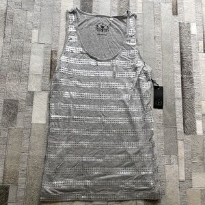 Heather Gray T-Shirt w/Sequins